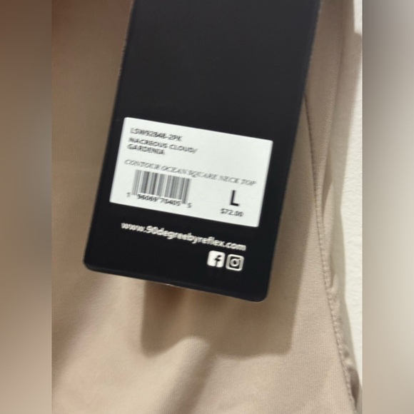 90 Degree By Reflex Women’s square neck top size L - Picture 5 of 7